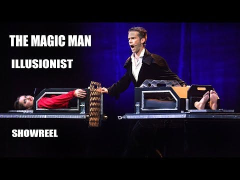 Zaubershow: Illusionist MAGIC MAN - Willi Auerbach. Die Magier Show vom Zauberer und seiner Crew: